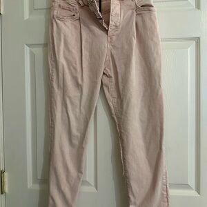 Pilcro and the Letterpress Distressed Straight Leg Pink Jeans